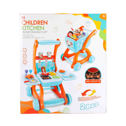 Children Kitchen Transformable Cart